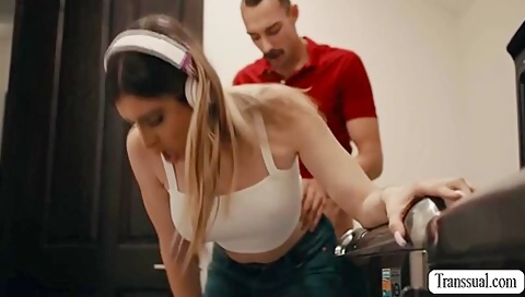 Horny Husband Caught By His Wife Fucking Their Ts Babysitter