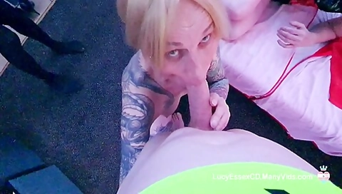 Tattoo Sissy Charlotte Pov Deepthroating Mikes Huge Uncut Cock